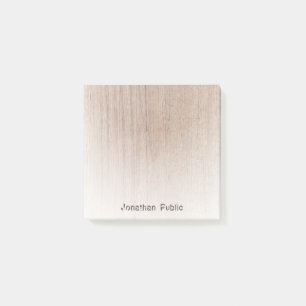 Post-it® Élégant bois Brown, apparence créative Texte dénat