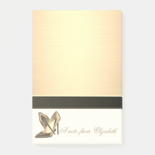 Post-it® Élégant Chic Fille Stylée , Faux Or, Talons Hauts