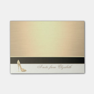 Post-it® Élégant Chic Fille Stylée , Faux Or, Talons Hauts