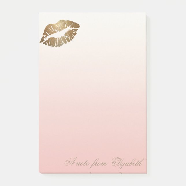 Post-it® Élégant Chic Stylish Girly, Glittery Lips (Devant)