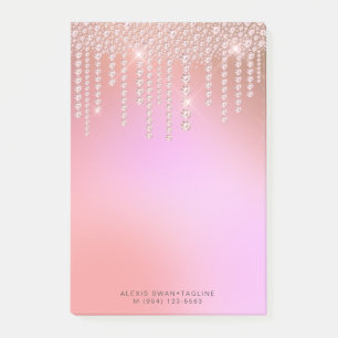 Post-it® Élégant chick chick chick sombre pink & violet dia