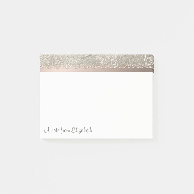 Post-it® Élégant Design Moderne, Dentelle Personnalisée (Devant)