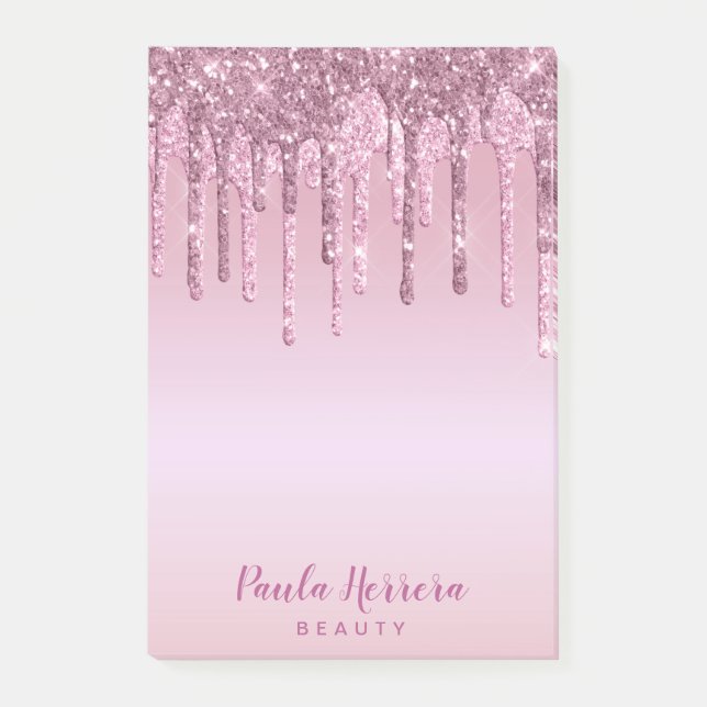 Post-it® Élégant élégant rose rose rose parties scintillant (Devant)