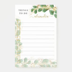 Post-it® Elégant Eucalyptus Floral Des Choses À Faire