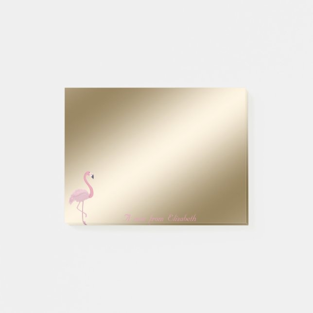 Post-it® Élégant, Fille, Flamant rose rose (Devant)