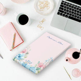 Post-it® Elégant Fleurs sauvages d'aquarelle rose moderne