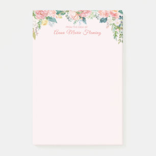 Post-it® Élégant Floral Blush Rose Peony Nom