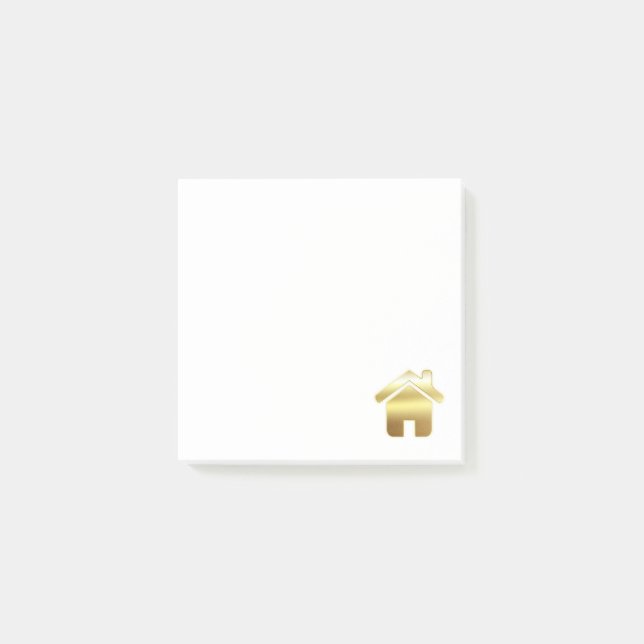 Post-it® Elegant Gold House Symbole Real Estate Design (Devant)