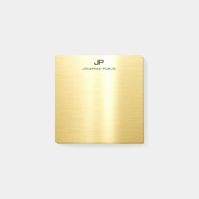 Post-it® Élégant Gold Trendy Modèle Modern Professional (Devant)