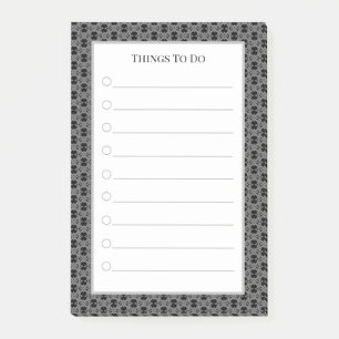 Post-it® Élégant Gris Noir & Blanc Choses À Faire