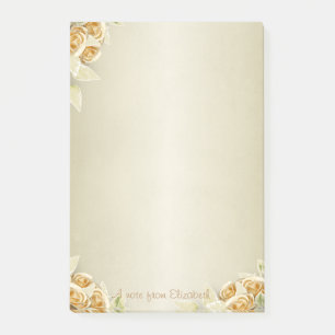 Post-it® Elégant Luxe, Faux Gold Roses