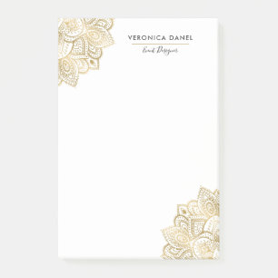 Post-it® Elégant Mandala Tribal Or Conception de dentelle