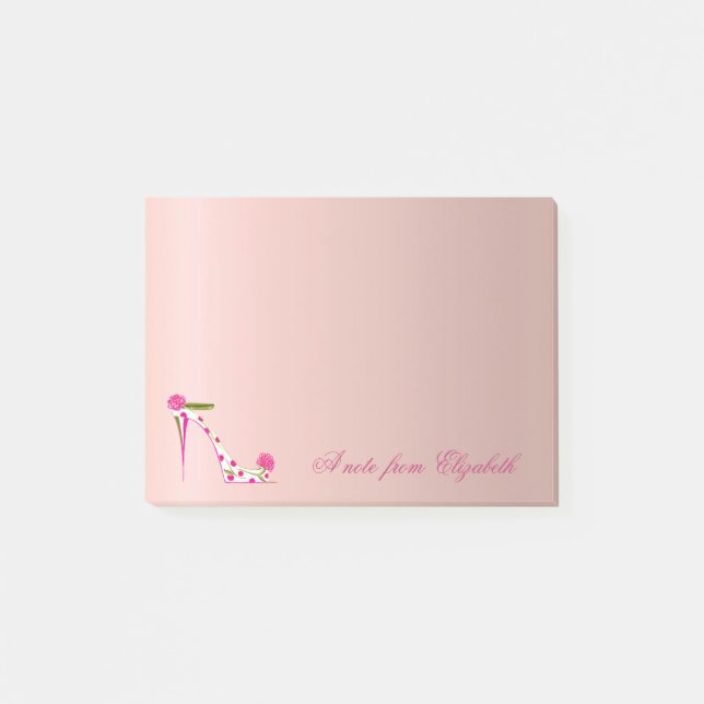 Post-it® Élégant mignon fille élégante, talons hauts (Devant)