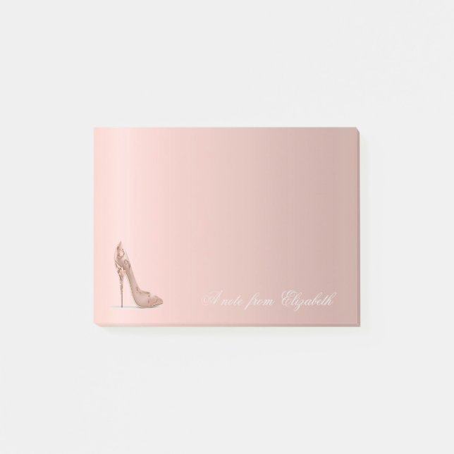 Post-it® Élégant mignon fille élégante, talons hauts (Devant)