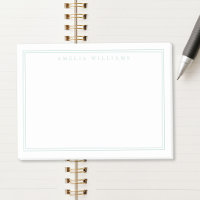 Élégant Minimaliste Turquoise Deux Bordures