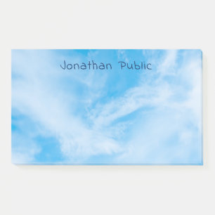 Post-it® Elégant Modèle Nuages Bleu Ciel Moderne