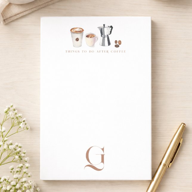 Post-it® Elegant Monogram Coffee (Créateur téléchargé)