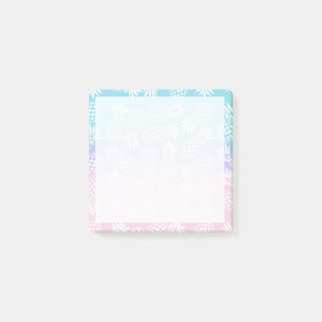 Post-it® Élégant Motif d'ananas à dégradé de Girls (Devant)