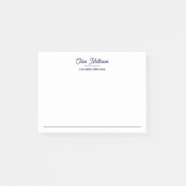 Post-it® Elegant Navy Blue Script Border 
