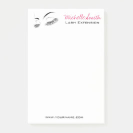 Post-it® Elégant noir et blanc Eyelashes Dessin Barre Lash