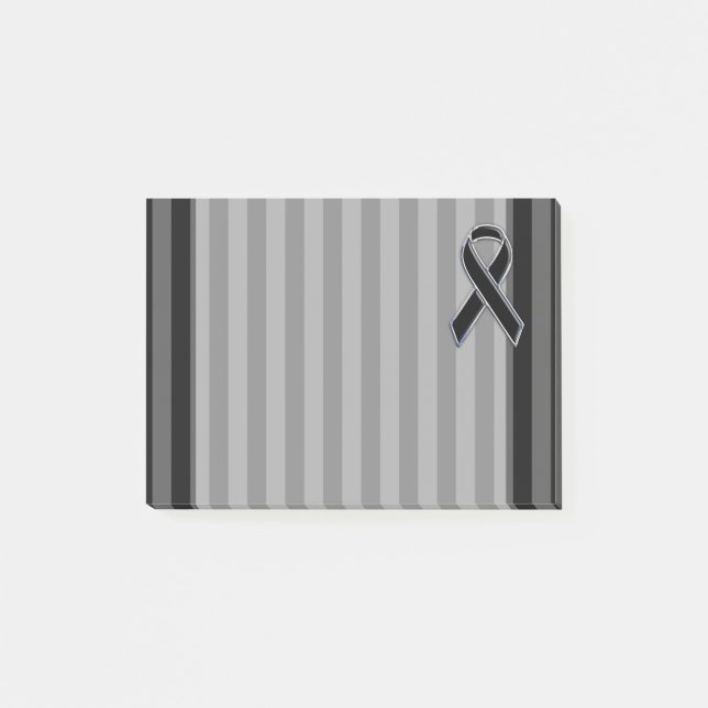 Post-it® Élégant Noir Sensibilisation au Ruban Bande Vertic (Devant)