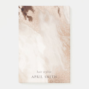 Post-it® Elégant Or Parties scintillant Agate Marbre Textu