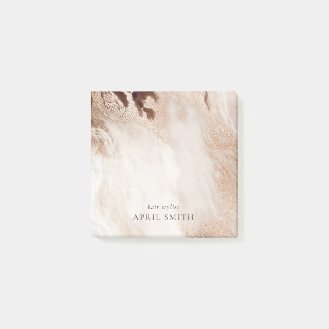 Post-it® Elégant Or Parties scintillant Agate Marbre Textur (Devant)