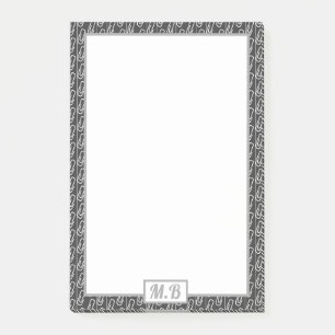 Post-it® Élégant Paperclip Motif noir et blanc