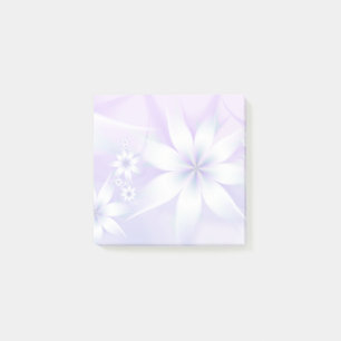 Post-it® Élégant Pastel Floral Abstrait Purple blanc
