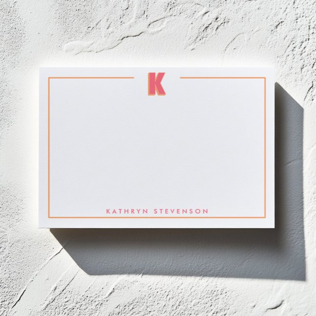 Post-it® Elegant Personalized Monogram 3D Letter K Initial  (Créateur téléchargé)