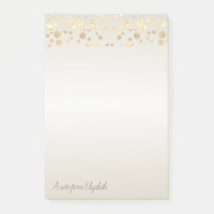 Post-it® Élégant pois dorés,Confetti-Personnalisé