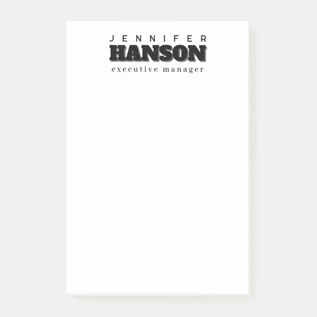 Post-it® Élégant professionnel minimaliste moderne (Devant)