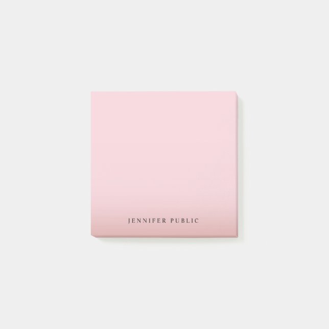 Post-it® Élégant Rose Gold Modèle Arrière - plan moderne (Devant)