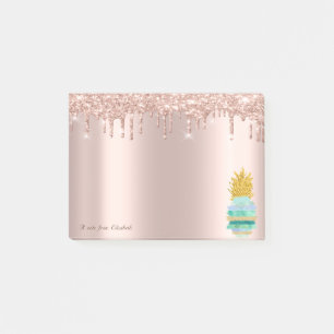 Post-it® Elégant Rose Parties scintillant or Drives GreenPi