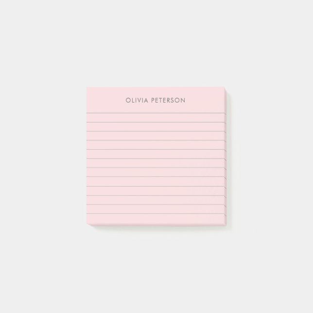 Post-it® Élégant Sticky De Lin Rose Moderne (Devant)