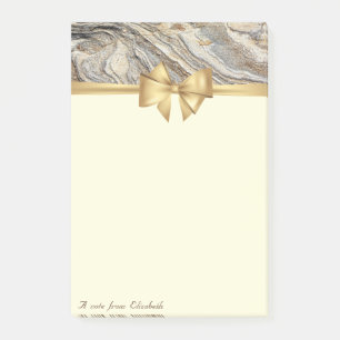 Post-it® Elégant Style, Bow, Marble Texture