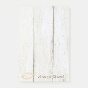 Post-it® Elégant Style, Texture Bois, Coquillage
