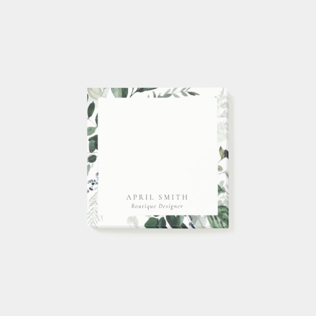 Post-it® Élégant vert moderne feuillage Tropical Foliage Fe (Devant)