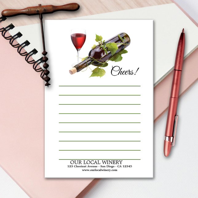 Post-it® Élégant vin rouge vigne vignoble post-it Notes (Créateur téléchargé)