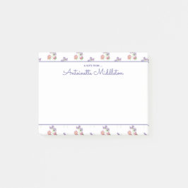 Post-it® Elégante aquarelle Floral rose Lavendar personnali