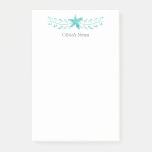 Post-it® Elégante Aquarelle Turquoise côtière