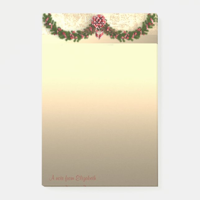 Post-it® Élégante Branche d'arbre de Noël - Personnalisé (Devant)