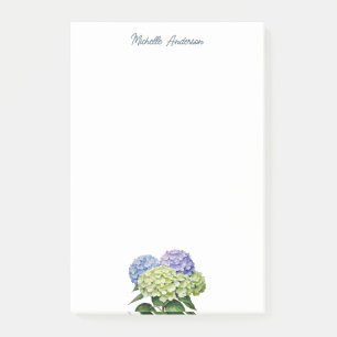Post-it® Élégante Hydrangea Florale Aquarelle Tendance