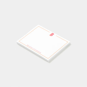 Post-it® Élégante lettre 3D monogrammée personnalisée initi
