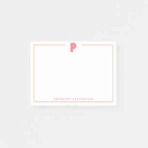 Post-it® Élégante lettre 3D personnalisée monogramme P init