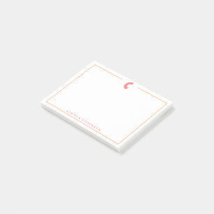 Post-it® Élégante lettre initiale C monogramme personnalisé