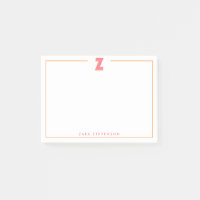 Élégante lettre initiale Z monogramme personnalisé