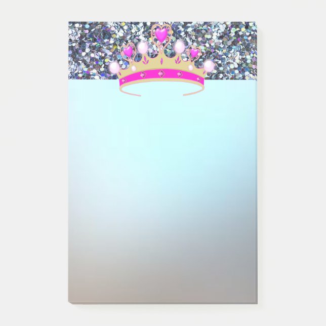 Post-it® Elégante Parties scintillant Bleue Clair Luxe, Tia (Devant)