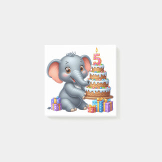 Post-it® Éléphant Mignon 5ème Anniversaire