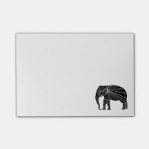 Éléphant noir géométrique